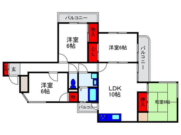 ハイツ桜花坂の物件間取画像